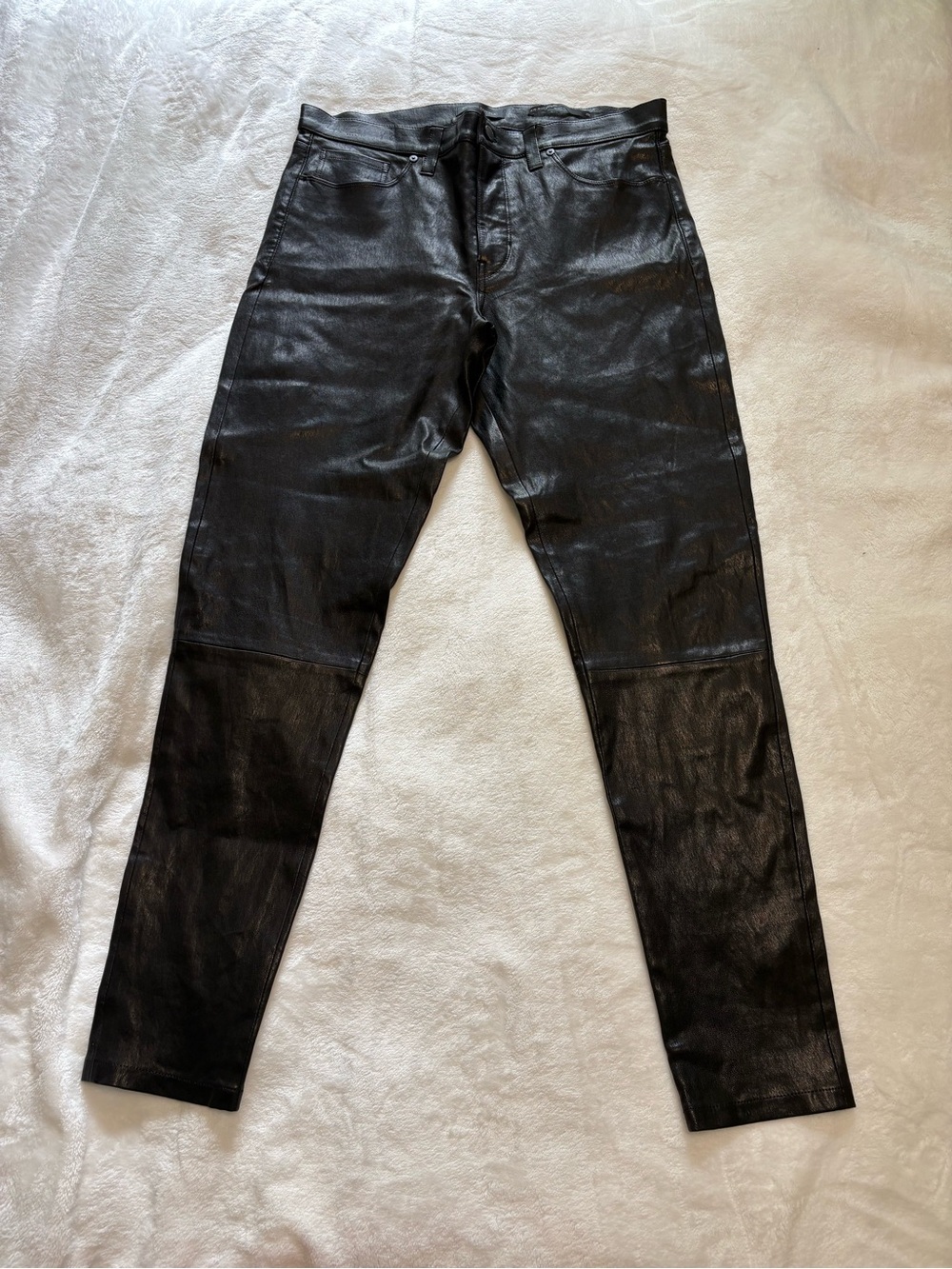 BANANA REPUBLIC MID-RISE SKINNY LEATHER PANTS